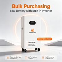 Achat en gros de batteries 5 kW, 5 kWh, 10 kWh, 16 kWh avec onduleur intégré, type sur pied avec roues