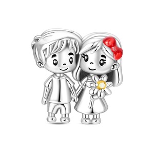 <b>Cute</b> boy and girl pendant beaded jewelry accessories <b>bracelets</b>, creative gift accessories - Product Image 3