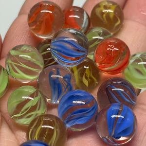 ลูกแก้วจีนรูปทรงเรขาคณิตขนาด 14-25 มม. ขายส่ง ของเล่นย้อนยุค ลูกปัดสำหรับใส่ขวด เกมหมากฮอส ลูกปัดแบบหลวม - Product Image 6