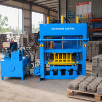 Machine à fabriquer des briques en béton à moteur diesel pour pavés, machine à blocs hydraulique manuelle solide, haute production, facile à utiliser