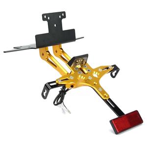 ... Marco de matrícula de cola corta de motocicleta de aluminio 6061-T6 mecanizado CNC luz de matrícula LED integrada - Product Image 5