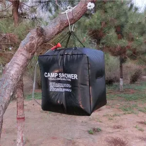 40L 블랙 대용량 캠핑 워시 휴대용 태양열 가정용 온수기 샤워 백