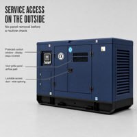 Groupe électrogène diesel insonorisé Weichai 300 kVA 240 kW triphasé 400 V 50/60 Hz avec commande à distance ATS pour site minier