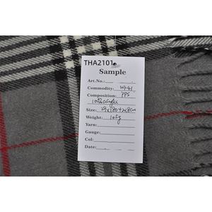 Синий шарф с Фениксом для женщин Клетчатый 100% акриловый клетчатый супер мягкий кашемировый имитация на заказ для зимы - Product Image 6