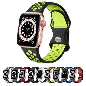 Silikonarmband für IWatch Apple Watch Ultra 3 2 Series 11 10 9 8 7 6 5 SE 3 2 46mm 45mm 44mm Atmungsaktives Sportarmband für Damen und Herren - Product Image 4