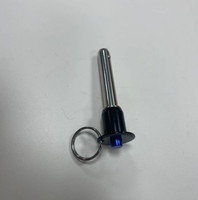 Manufacturer Custom CNC Machined Ball Lock Pins Red Anodized Shoulder Aluminum Quick Release Pin