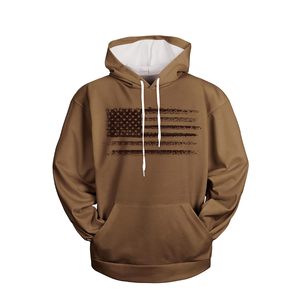 Commande en gros USA Patriotic Sweatshirt Pull à capuche pour homme Design drapeau vintage avec poche kangourou - Product Image 6