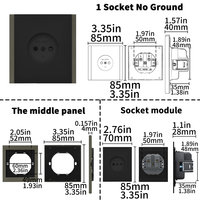 Enchufe de Pared WESA 16A, 1 Tomacorriente, Diseño Moderno y Lujoso, Enchufe Europeo