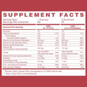 Fábrica Vitamina C Hierro Vegan Gummies Energía Deficiencia de hierro Suplemento vitamínico para mujeres y niños - Product Image 3