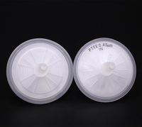 Filtre de ventilation stérile Gamma 50 mm en PTFE hydrophobe 0,22 µm avec raccord pour tuyau