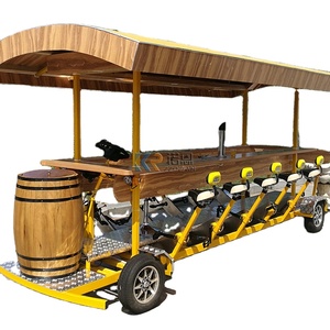 Meilleures ventes 2024 Vélo-bar à bière à pédales pliantes unilatérales avec distributeur, Bus-bar électrique touristique - Product Image 1