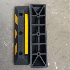 Factory Wholesale Rubber <b>Plastic</b> <b>Wheel</b> Chock Stopper Car Parking Ramp High-Intensity Prismatic for Garage Driveway - Product Image 1