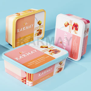 หมาดๆ600 ~ 1000กรัม3L สี่เหลี่ยมโลโก้พิมพ์พลาสติกคริสต์มาสคุกกี้บิสกิตบรรจุภัณฑ์ - Product Image 2