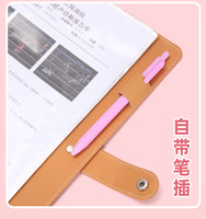 Porte-documents A4 en PU à feuilles mobiles avec boucle magnétique, classeur de bureau professionnel, logo personnalisé, vente en gros promotionnelle