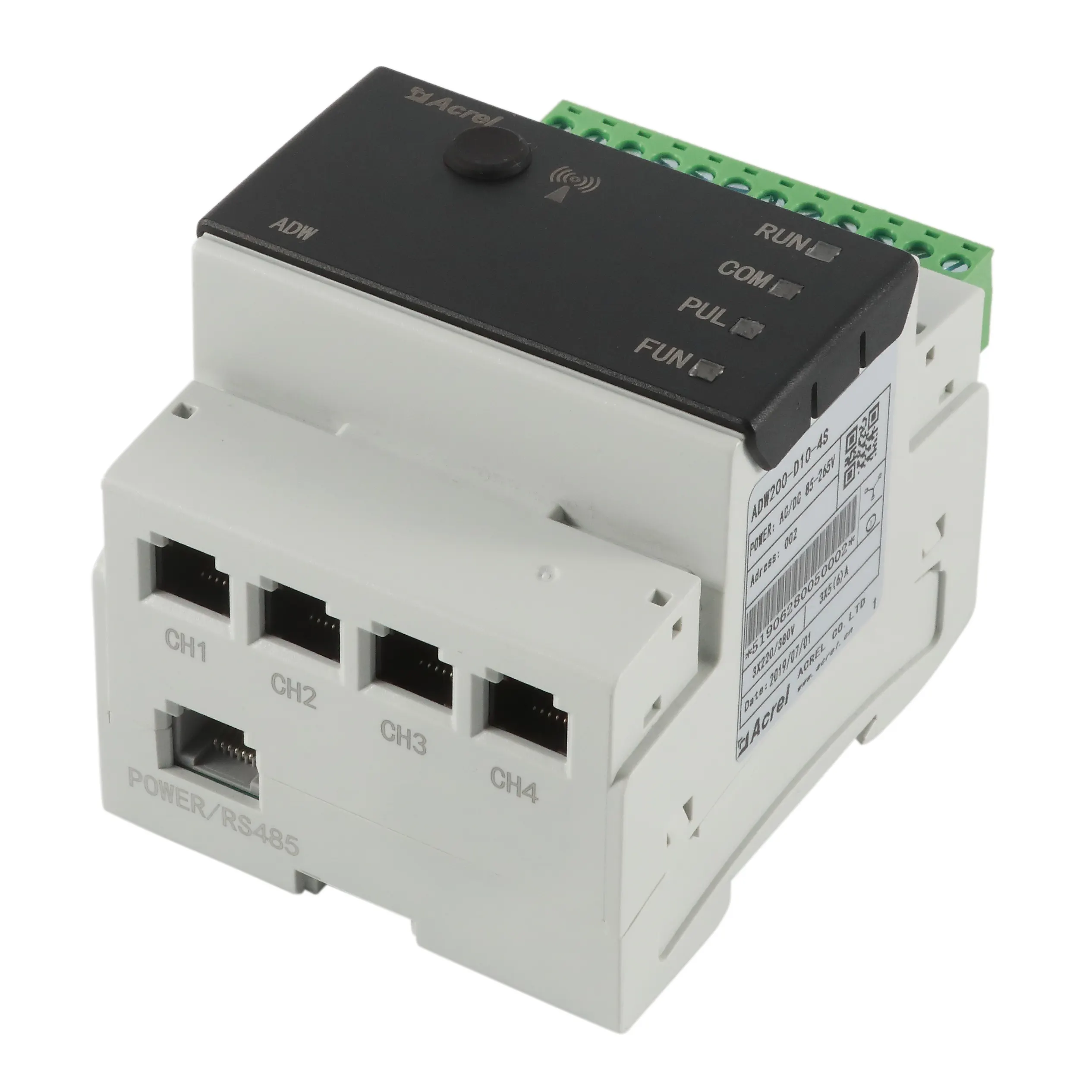 Acrel enregistreur de données d'électricité ADW200-D16-4S avec transformateur de courant lora compteur d'énergie sans fil multi-circuit compteur d'énergie intelligent