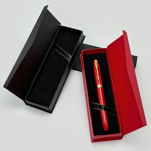 SEAPEN Custodia a Libro Nera con Chiusura Magnetica e Fibbia, Confezione Regalo per Penna, Penna in Metallo Aziendale, Astuccio in Carta Personalizzabile con LOGO - Product Image 1