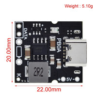 Type-c USB 5V 3.1A Boost Converter Module d'alimentation élévateur Accessoires de banque d'alimentation mobile avec indicateur LED de protection