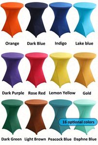 Nappe extensible en spandex élastique, directement de l'usine, pour fêtes, housses de table haute de qualité, housses publicitaires - Product Image 3