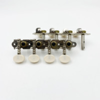 Guitar Accessories 8 String Mandolin Tuning Pegs Four White Small Round Heads Precise Double Hole Steel Column Tuners