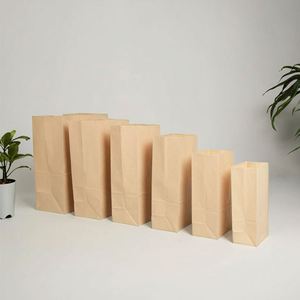 Bolsa de Papel Kraft Marrón Ecológica para Empacar Pan, Bolsas de Papel Kraft de Grado Alimenticio - Product Image 1