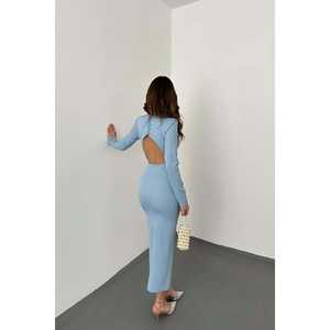 ชุดราตรีทรงบอลกาวน์สีน้ำเงินแบบขายส่ง ทรงเอ ไลน์ เปิดหลัง ประดับเลื่อม เอวทรงเอ็มไพร์ ความยาวสั้น ยาวถึงพื้น มีไซส์ XS ถึง XL สำหรับงานปาร์ตี้ - Product Image 1