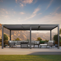 Pérgola de Aluminio Youya para Exteriores, Impermeable, Tamaño Personalizado, para Patio, Jardín, Bioclimática, Resistente al Viento
