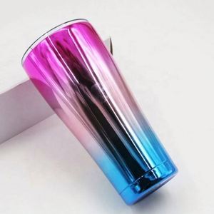 Tazas de Café y Vasos de Vino de Acero Inoxidable con Doble Pared Aislada y Diseño Curvo, Construcción Metálica con Tapa Deslizante - Product Image 1