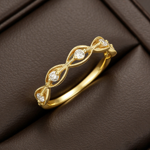 Anillo de compromiso y moda de plata personalizado con oro macizo de 10K/14K/18K, con circonitas cultivadas en laboratorio CVD de calidad IGI VVS-VS, corte brillante, estilo clásico y diseño en racimo. - Product Image 4