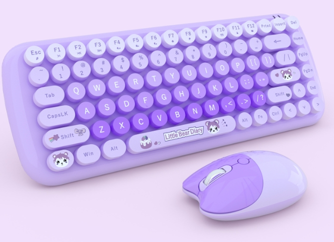 口紅キーボード　ワイヤレスキーボード　PCキーボード　マウス　可愛いキーボード Amazon | 可愛い キーボードマウスセット かわいい カラフル 2.4