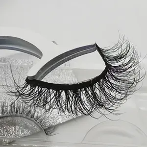 Fluffy 3D Precio a granel <span class=keywords><strong>Siberia</strong></span> Mink Full Strip 5d Mink Natural Soft Real Hair Lashes Venta al por mayor 1520mm Lashes Proveedor - Product Image 1