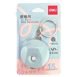 Deli Tape Measure 1.5m Round Keychain Measuring Tool For Office Tailoring Household Use - Product Image 4