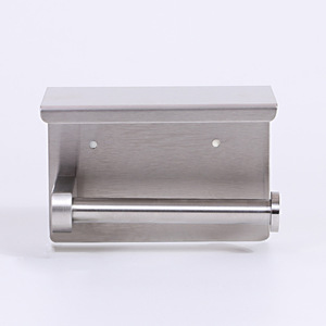 Portarrollos de Papel Higiénico de Acero Inoxidable Resistente a la Oxidación, Autoadhesivo, <span class=keywords><strong>para</strong></span> Montar en la Pared, Color Negro Mate, con Estante - Product Image 2