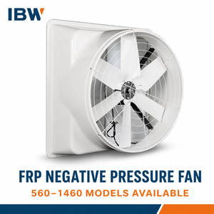 Ventilateur d'extraction à pression négative en fibre de verre FRP IP55 à haut débit d'air, directement de l'usine, pour élevages avicoles et serres - Product Image 1