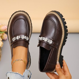 أحذية لوفرز بريطانية الطراز بمقاسات أوروبية، سهلة الارتداء، بنعل مطاطي سميك، أحذية منخفضة الارتفاع بطبقة واحدة، خريف <span class=keywords><strong>2025</strong></span>، تصميم عابر للحدود - Product Image 2