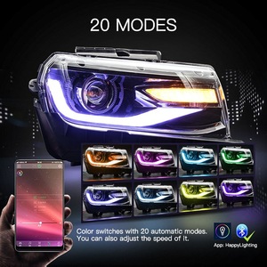 ไฟหน้า LED เต็มรูปแบบ <span class=keywords><strong>RGB</strong></span> รุ่นที่ 5 Ss Dazzle ไฟหน้ารถยนต์ ปี 2014 2015 พร้อมไฟ DRL Sequential สำหรับ Chevrolet Camaro - Product Image 4