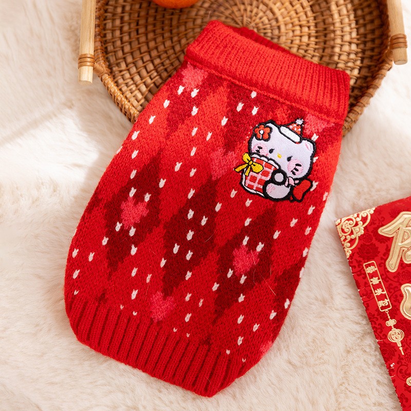 Motif losange rouge