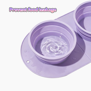 Portable Silicone Pet Bowl Set Foldable Dog and <b>Cat</b> <b>Feeder</b> Food and Water Dish for Travel Outdoor - Product Image 4