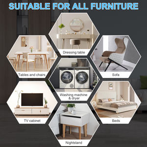 แผ่นรองเลื่อนเฟอร์นิเจอร์แบบใช้ซ้ำได้ ขนาด XL สำหรับงานหนัก ใช้ได้กับพรมและพื้นแข็ง แผ่นรองเลื่อนเฟอร์นิเจอร์ขนาดใหญ่ ทำจากผ้าสักหลาด - Product Image 3