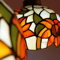 Lustre en verre teinté, style nordique, en fer, design créatif, fleur de soleil, rétro, pour restaurant, lampe de luxe, lampe suspendue LED