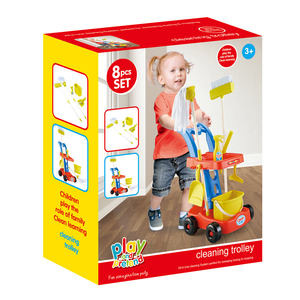 Jeu de rôle pour enfants, <span class=keywords><strong>chariot</strong></span> de ménage, <span class=keywords><strong>balai</strong></span>, pelle à poussière, outils de nettoyage, <span class=keywords><strong>chariot</strong></span>, <span class=keywords><strong>jouet</strong></span> de ménage - Product Image 2