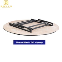 Tables de banquet rondes en gros, en contreplaqué avec bordure en PVC, pliables