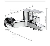 Robinetterie de Douche et de Bain Contemporaine en Gros, Fabrication Artisanale, Finition Chromée Polie, Zinc Céramique, Utilisation Hôtelière, Douche Murale à Jet Doux