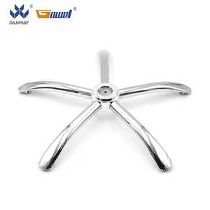 Accessoires de meubles de chaise de bureau en métal jambe 5 étoiles pièces de base de chaise ronde pivotante mobile pièces de bras de chaise de formation moderne en fer