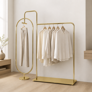 Nouveau design, présentoir en acier inoxydable doré, support d'affichage durable pour boutique de vêtements - Product Image 1