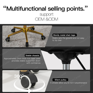 Ghế trang điểm, ghế làm móng, ghế salon cao cấp Madamcenter Luxury Royal Technician, có bánh xe, dành cho chuyên viên làm đẹp - Product Image 3