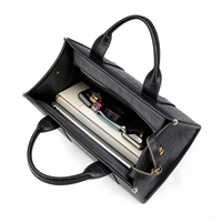 Échantillon Gratuit - Sac Fourre-Tout de Luxe pour Femme avec Fermeture Éclair, Motif Crocodile Noir, Personnalisable avec LOGO, Imperméable, Idéal pour le Shopping Quotidien
