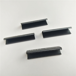 Ribbon Crimp End Cord Folding Claw Rope Belt End Clips Custom Carved Logo Metal <strong>Stopper</strong> 30% Deposit 7-15 Days Acceptd Carton - Product Image 2