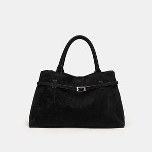 Bolso de Mano <span class=keywords><strong>Vintage</strong></span> para Mujer, Bolso de Gran Capacidad para el Trabajo, Elegante Bolso de Hombro de Gamuza y Felpa - Product Image 2