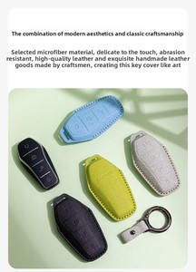 Étui de protection pour clés de voiture en cuir PU Biyadi, version sans cordon, étanche, antidérapant et résistant à l'usure - Product Image 3