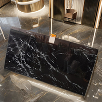 Dalles de marbre noir Nero Marquina Toros de Turquie, design moderne de luxe, pierre naturelle polie avec veines blanches, pour escalier